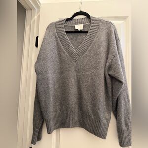 Reformation Jadey Cashmere Oversized V Neck Sweater